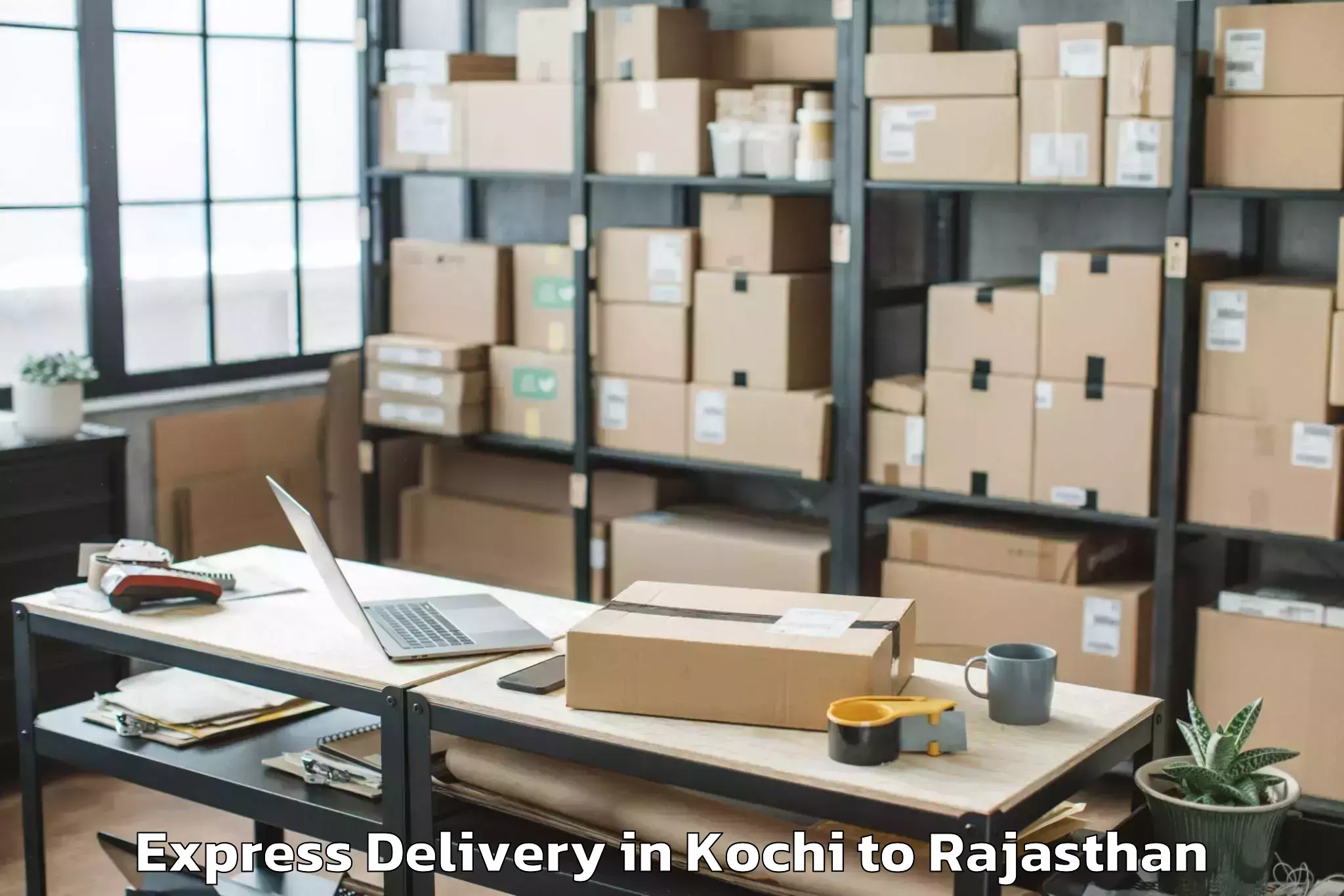 Discover Kochi to Udaipurwati Express Delivery